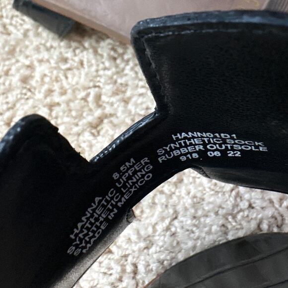 Black Steven Hannah Flat Sandals Slide 8.5 - Picture 6 of 6